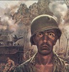 Tom Lea's portrait, "Two-Thousand Yard Stare"