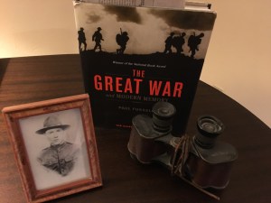 George Cunningham's binoculars, Paul Fussell's book and Army portrait of George